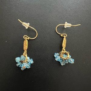 Beaded blue earrings
